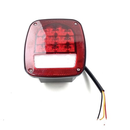 Optronics 15-Led Stud Mount Combination Stopturn/Tail/Backup Light With Reflex Lens; Passenger Side STL61RB
